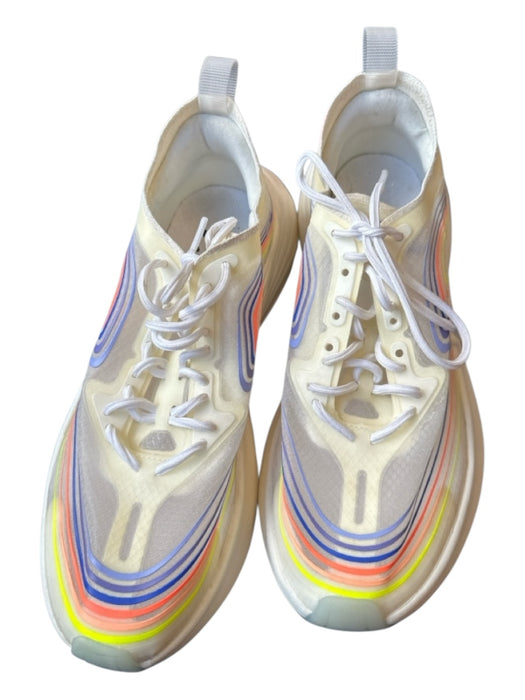APL Shoe Size 6 White & Blue Multi Color Stripe Athletic Shoes White & Blue / 6