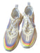 APL Shoe Size 6 White & Blue Multi Color Stripe Athletic Shoes White & Blue / 6