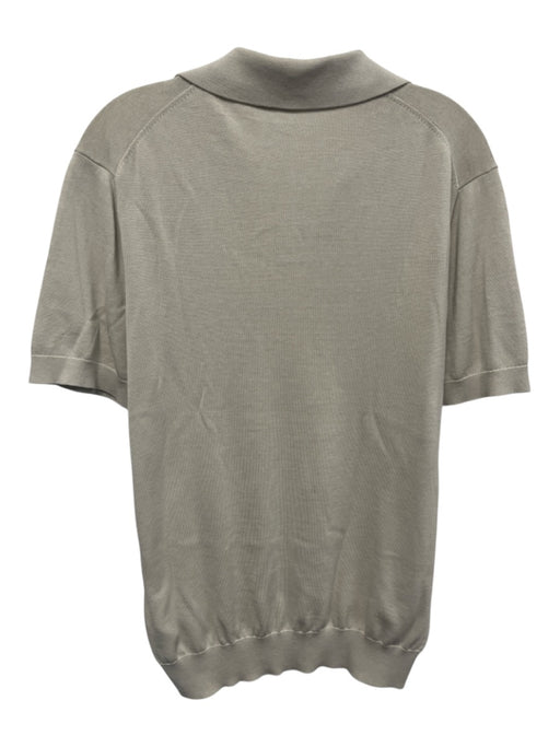 Suitsupply Size L Beige Cotton Silk Polo Men's Short Sleeve Beige / L