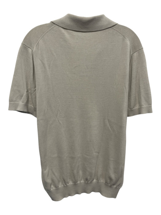Suitsupply Size L Beige Cotton Silk Polo Men's Short Sleeve Beige / L