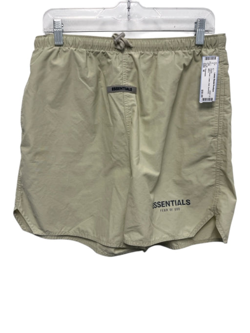 Essentials Size M Light Green Cotton Solid Men's Shorts Light Green / M