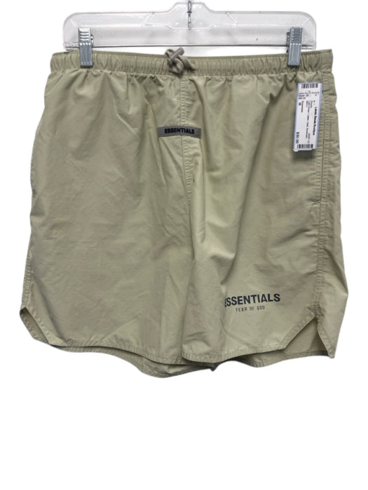 Essentials Size M Light Green Cotton Solid Men's Shorts Light Green / M