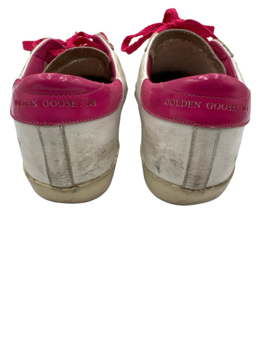 Golden Goose Shoe Size 36 White & Hot Pink Leather Star Lace Up Low Top Sneakers White & Hot Pink / 36