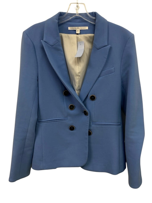 Veronica Beard Size 10 Blue Polyester Blend Long Sleeve Blazer Jacket Blue / 10