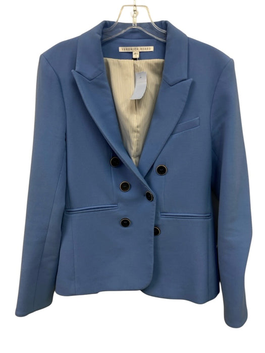 Veronica Beard Size 10 Blue Polyester Blend Long Sleeve Blazer Jacket Blue / 10