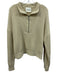 Closed Size S Light Tan Cotton Knit Long Sleeve 1/2 Zip Crop Sweater Light Tan / S