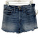 Madewell Size 29 Medium Wash Cotton High Rise Zip Flap Closure Frayed Hem Shorts Medium Wash / 29