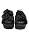 Ganni Shoe Size 40 Black Leather Platform slides Ruffles Open Toe Sandals Black / 40