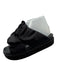 Ganni Shoe Size 40 Black Leather Platform slides Ruffles Open Toe Sandals Black / 40