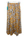 Buru Size M yellow, white, multi Cotton floral print Elastic Waist Maxi Skirt yellow, white, multi / M