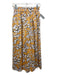 Buru Size M yellow, white, multi Cotton floral print Elastic Waist Maxi Skirt yellow, white, multi / M