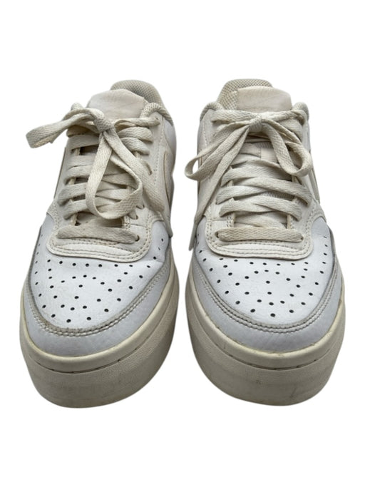 Nike Shoe Size 7.5 White, Black & Tan Leather Round Toe Platform Sneakers White, Black & Tan / 7.5