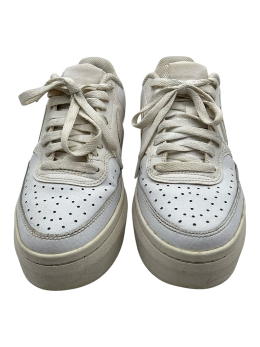 Nike Shoe Size 7.5 White, Black & Tan Leather Round Toe Platform Sneakers White, Black & Tan / 7.5