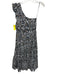 Karina Grimaldi Size S Black, White, Yellow Cotton One Shoulder Midi Dress Black, White, Yellow / S