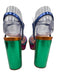 Bamboo Shoe Size 8 Pink, Green, Blue Manmade Material Knot Strappy Sandals Pink, Green, Blue / 8