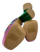 Bamboo Shoe Size 8 Pink, Green, Blue Manmade Material Knot Strappy Sandals Pink, Green, Blue / 8