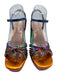 Bamboo Shoe Size 8 Pink, Green, Blue Manmade Material Knot Strappy Sandals Pink, Green, Blue / 8