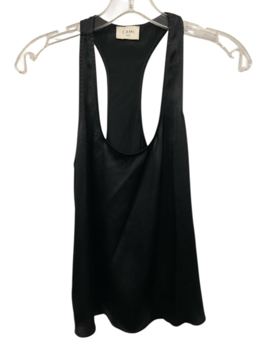 Cami NYC Size Small Black Silk Sleeveless Racerback Top Black / Small