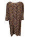 Ba&sh Size 3 Purple & Multi Viscose & Cotton Floral Long Sleeve pleats Dress Purple & Multi / 3