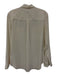 Equipment Femme Size S White Silk Long Sleeve Button Up Collar Pockets Top White / S