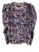 Isabel Marant Size 38 Pink, Purple, Multi Silk Blend Long Sleeve Split Neck Top Pink, Purple, Multi / 38