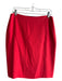 Lafayette 148 Size 10 Red Viscose & Cotton Lined Solid Back Zip Skirt Red / 10