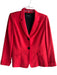 Lafayette 148 Size 8 Red Viscose & Cotton Lined Solid 2 Button Jacket Red / 8