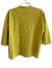 Lafayette 148 Size S Yellow Cotton Blend V Neck Solid Mandarin Collar Tunic Top Yellow / S