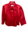 Sylvia Heisel Size 6 Red Silk 3/4 Sleeve Bead Button Front Darted Jacket Red / 6