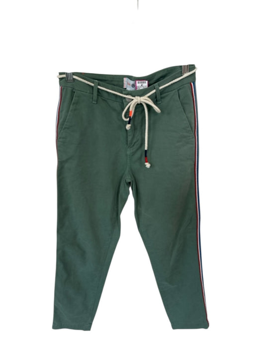 Sundry Size 25 Green & Blue Cotton Side Stripe Belt Pants Green & Blue / 25