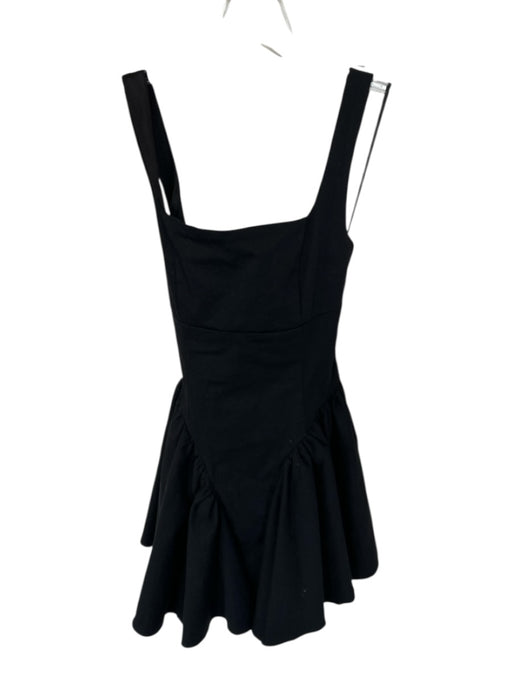 The Vintage Shop Size S Black Polyester Blend Sleeveless Back Bow Dress Black / S