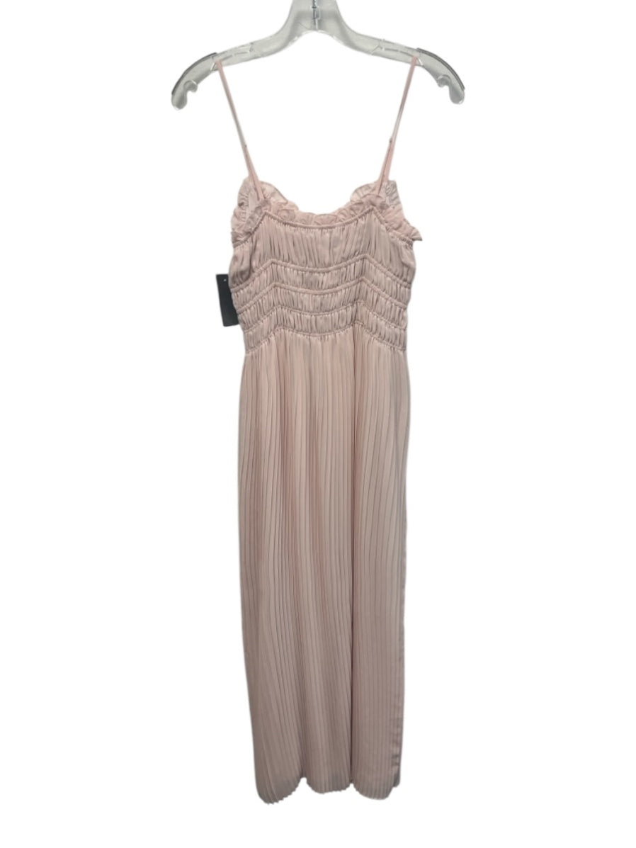 Favorite Daughter Size S Light Pink Polyester Sleeveless Pleated Midi ...