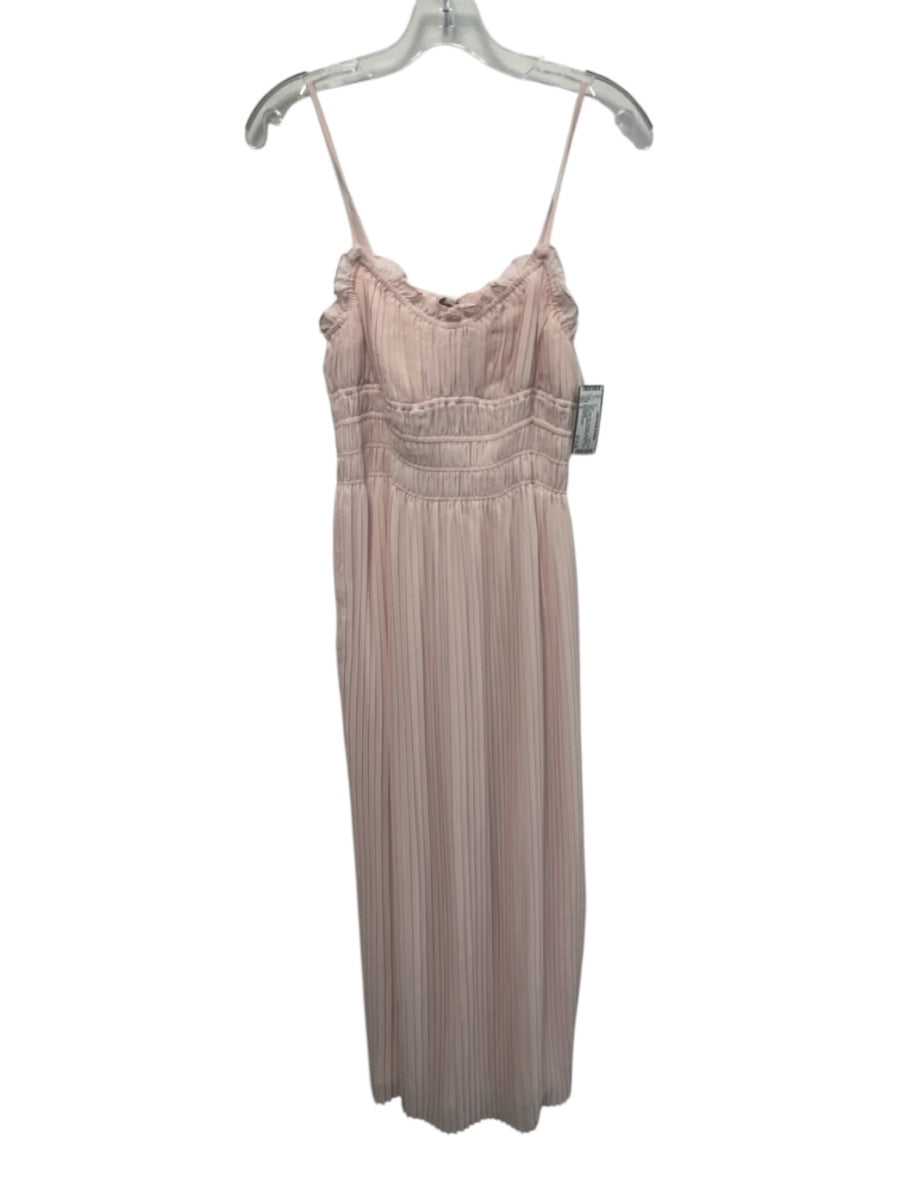 Favorite Daughter Size S Light Pink Polyester Sleeveless Pleated Midi ...