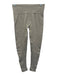 Set Active Size M Beige Nylon & Spandex Wide Waist Band Rib Knit Leggings Beige / M