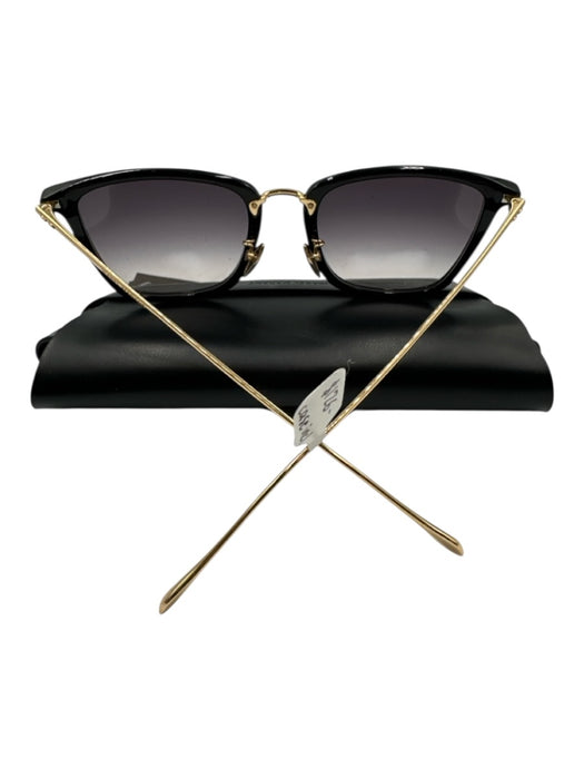 Isabel Marant Black & Gold Acetate Square Lens Butterfly Shape Sunglasses Black & Gold