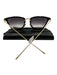 Isabel Marant Black & Gold Acetate Square Lens Butterfly Shape Sunglasses Black & Gold