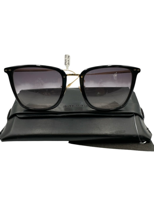 Isabel Marant Black & Gold Acetate Square Lens Butterfly Shape Sunglasses Black & Gold