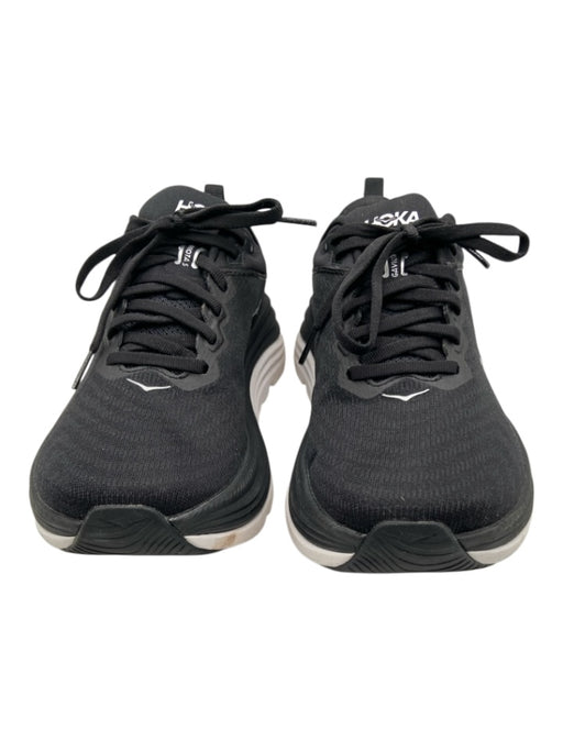Hoka Shoe Size 6.5 Black & White Synthetic Lace Up Athletic Running Shoes Black & White / 6.5
