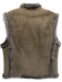 Akris Punto Size 12 Taupe & Gray Lambskin Fur Trim Hook & Eye Vest Taupe & Gray / 12