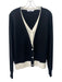 Pissenlit Size L Black & Cream Cashmere Button Up Long Sleeve Cardigan Black & Cream / L