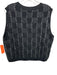 Akris Punto Size 14 Black & White Cashmere Checkered Fringe Detail V Neck Vest Black & White / 14