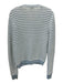 Rag & Bone Size M Blue & White Cotton Open Knit Striped Button Up Cardigan Blue & White / M