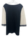 St. John Size Large Beige & Black Wool Blend Color Block 3/4 Sleeve Sweater Beige & Black / Large
