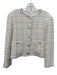Veronica Beard Size 8 White, Beige, Gold Cotton & Polyester Tweed Plaid Jacket White, Beige, Gold / 8