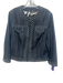 Escada Size 42 Mid Wash Polyester Front Zip Pearl accents Crew Neck Jacket Mid Wash / 42