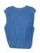 St. John Light Blue Viscose Blend Knit & ribbed detail Crew Neck Jacket Set Light Blue / XL