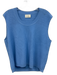 St. John Light Blue Viscose Blend Knit & ribbed detail Crew Neck Jacket Set Light Blue / XL