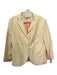 Akris Punto Size 12 Yellow & White Cotton Blazer Striped 2 Button Jacket Yellow & White / 12