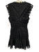 endless rose Size M Black Linen & Cotton Lace Short Cap Sleeve Tiered Dress Black / M