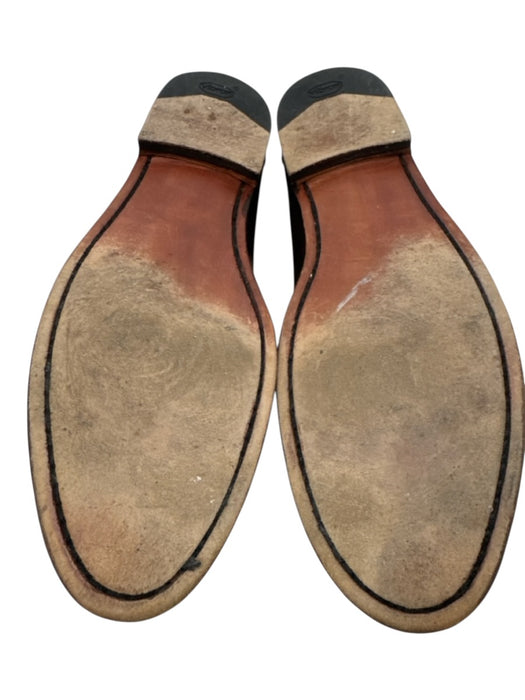 Santoni Shoe Size 10 Vintage Dark Brown Leather Solid Dress Men's Shoes Dark Brown / 10